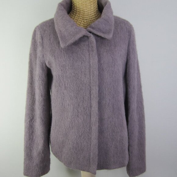 Talbots Women 8  Lavender Purple Alpaca Mohair Wool Two Piece Skirt Blazer Suit - Picture 2 of 14